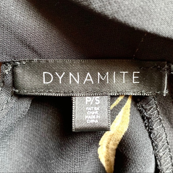 3/$30 Dynamite Choker V-Neck Floral Black Top Sz S - Picture 9 of 12